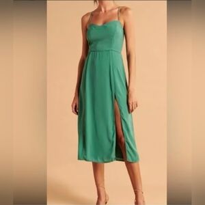 Abercrombie Green Slit Midi Dress